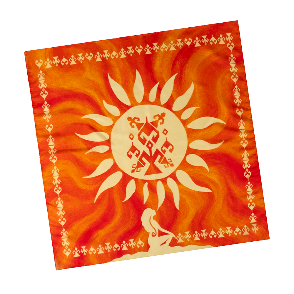 Firue Elibelinde Motifli Fular