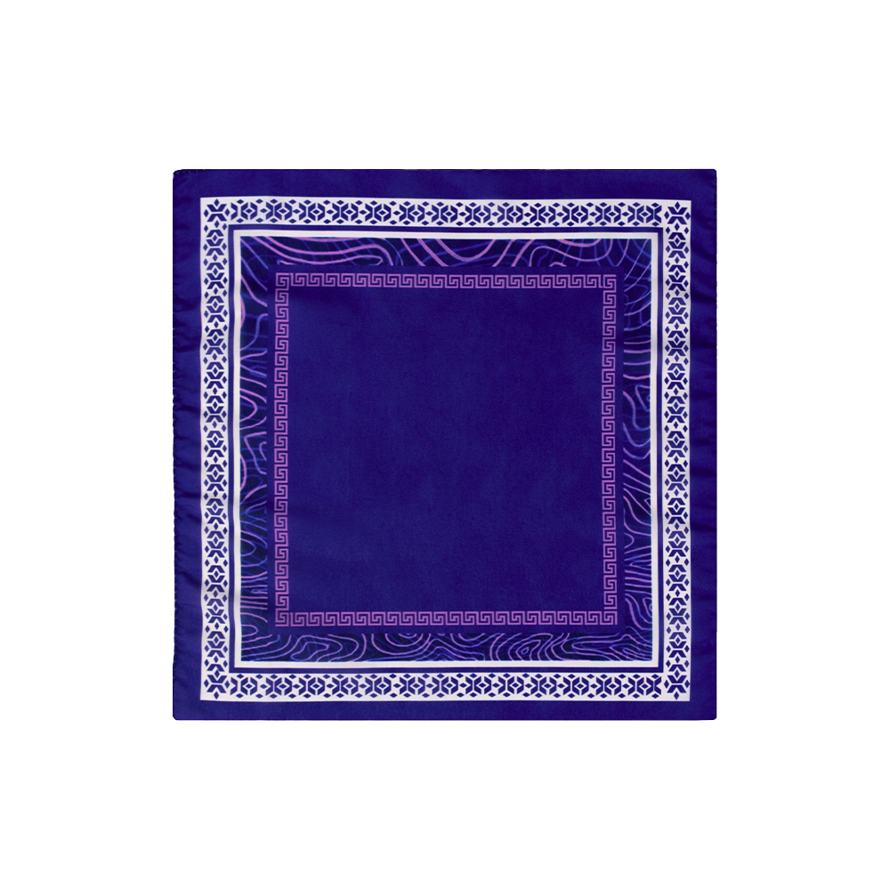 Firue Su Yolu Motifli Cep Mendili