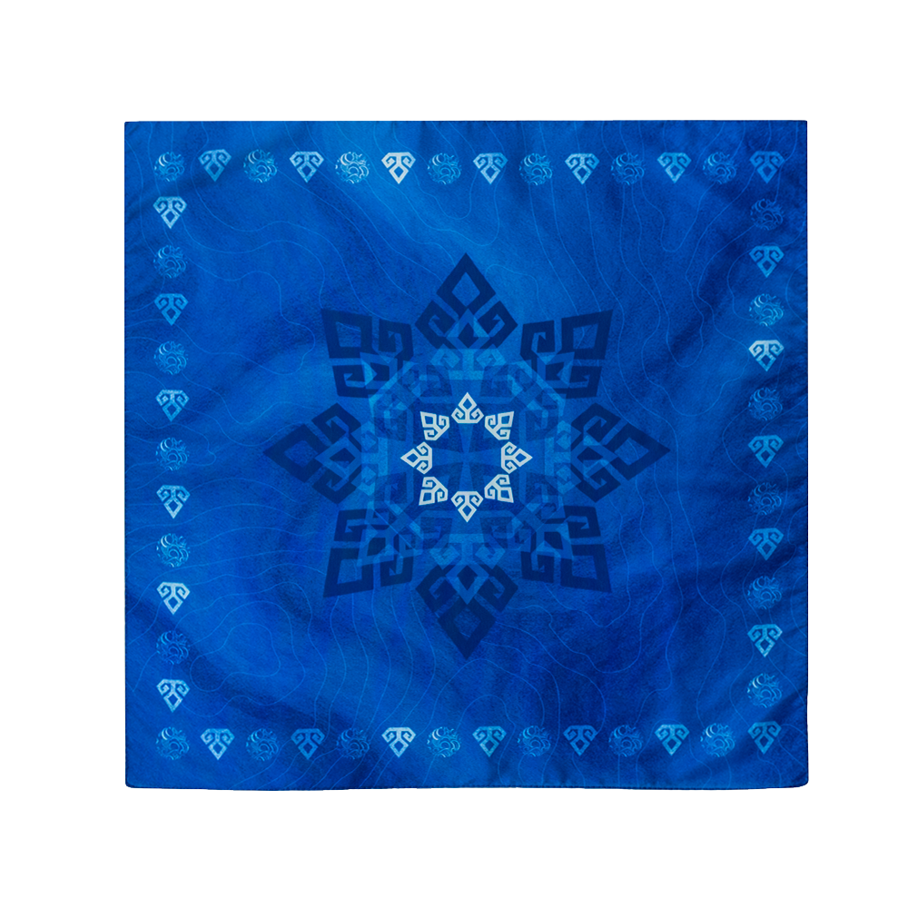 Firue Koçboynuzu Motifli Fular