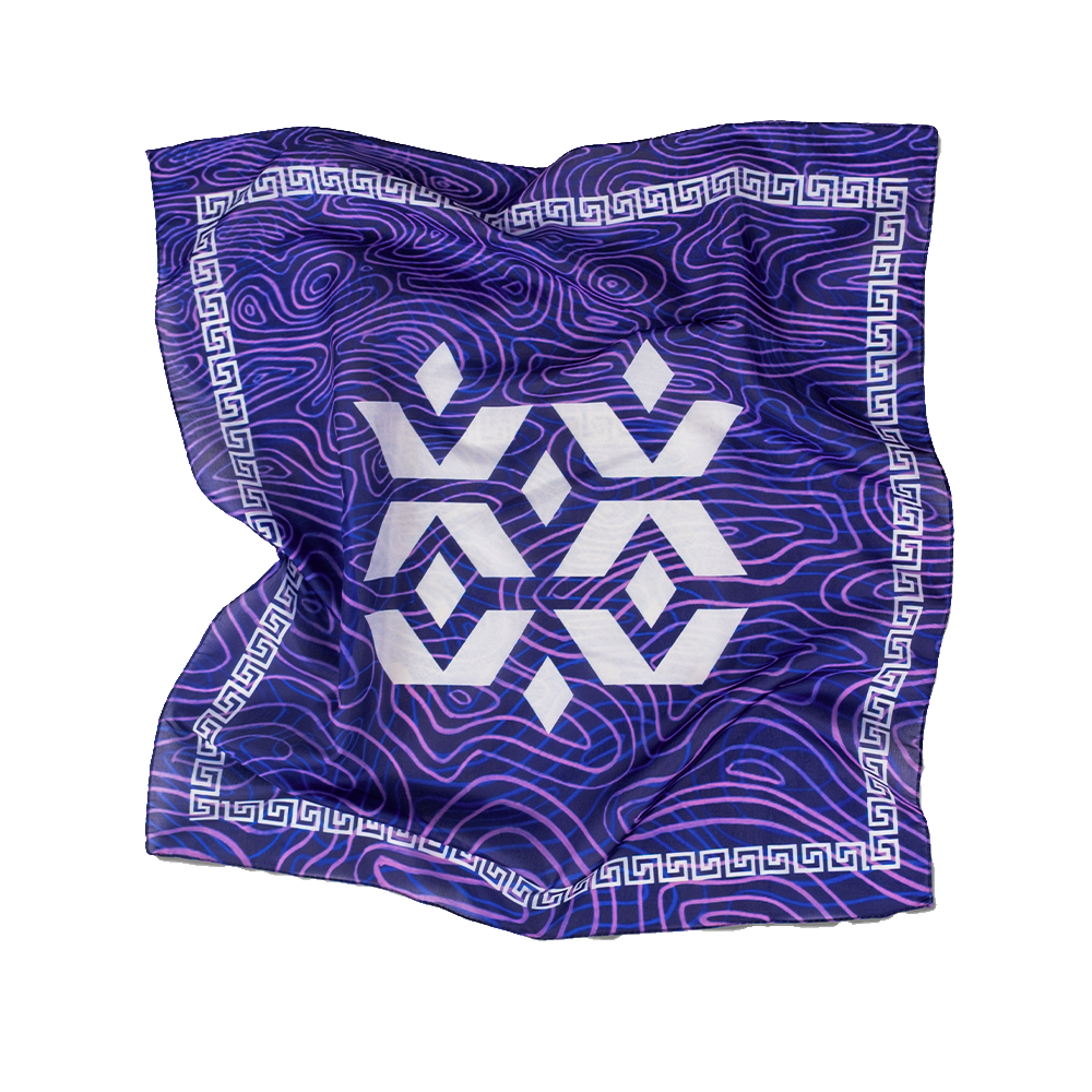 Firue Su Yolu Motifli Fular