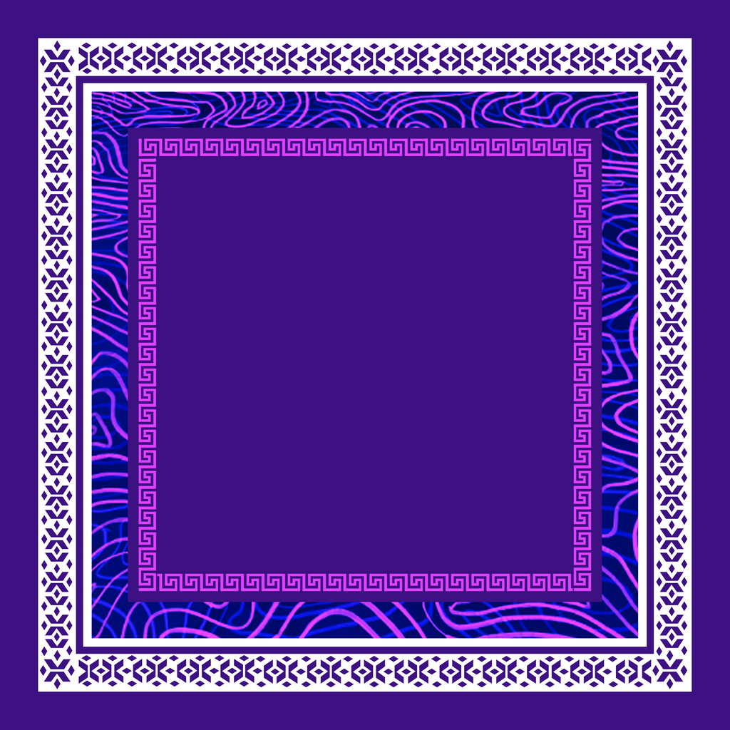 Firue Su Yolu Motifli Cep Mendili