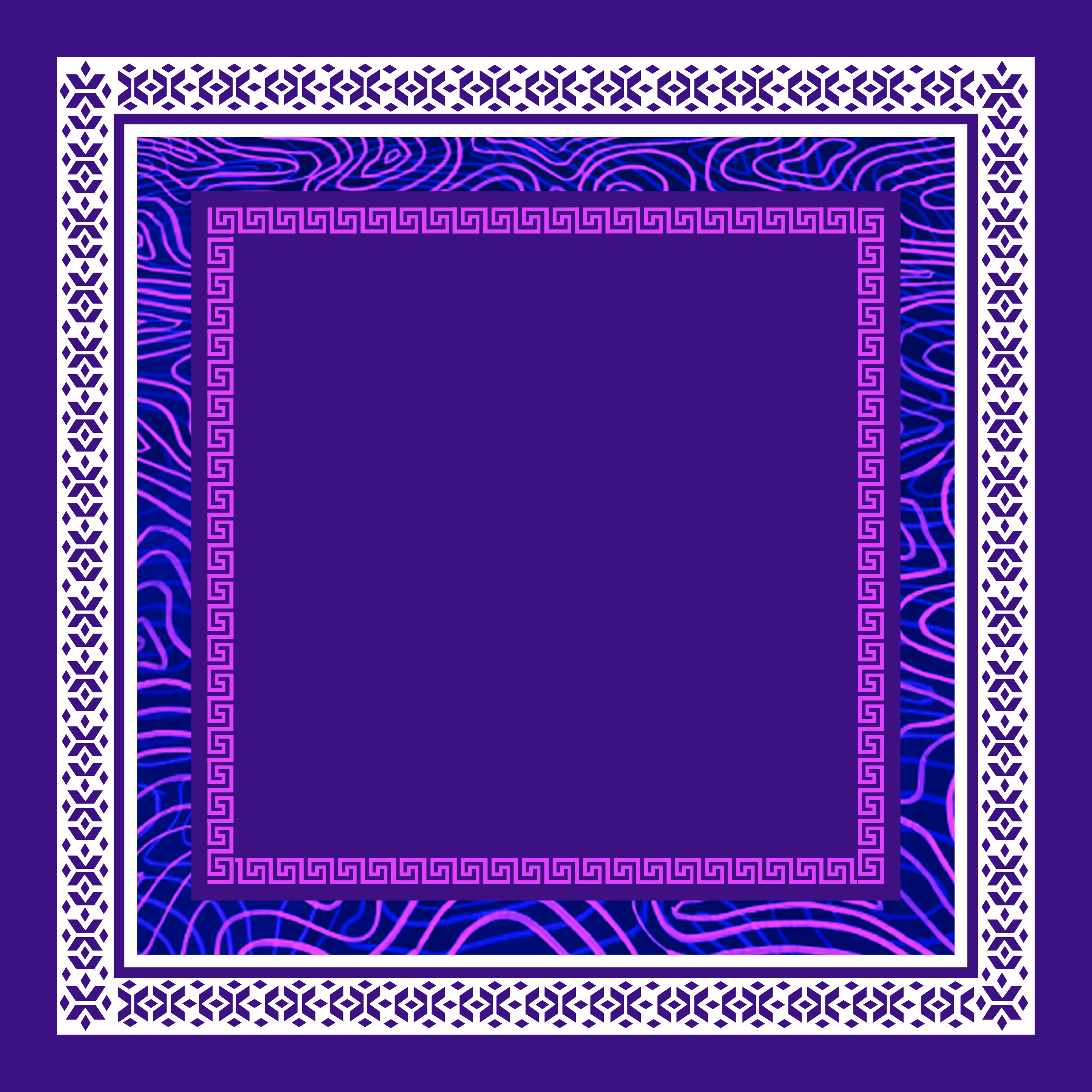 Firue Su Yolu Motifli Cep Mendili