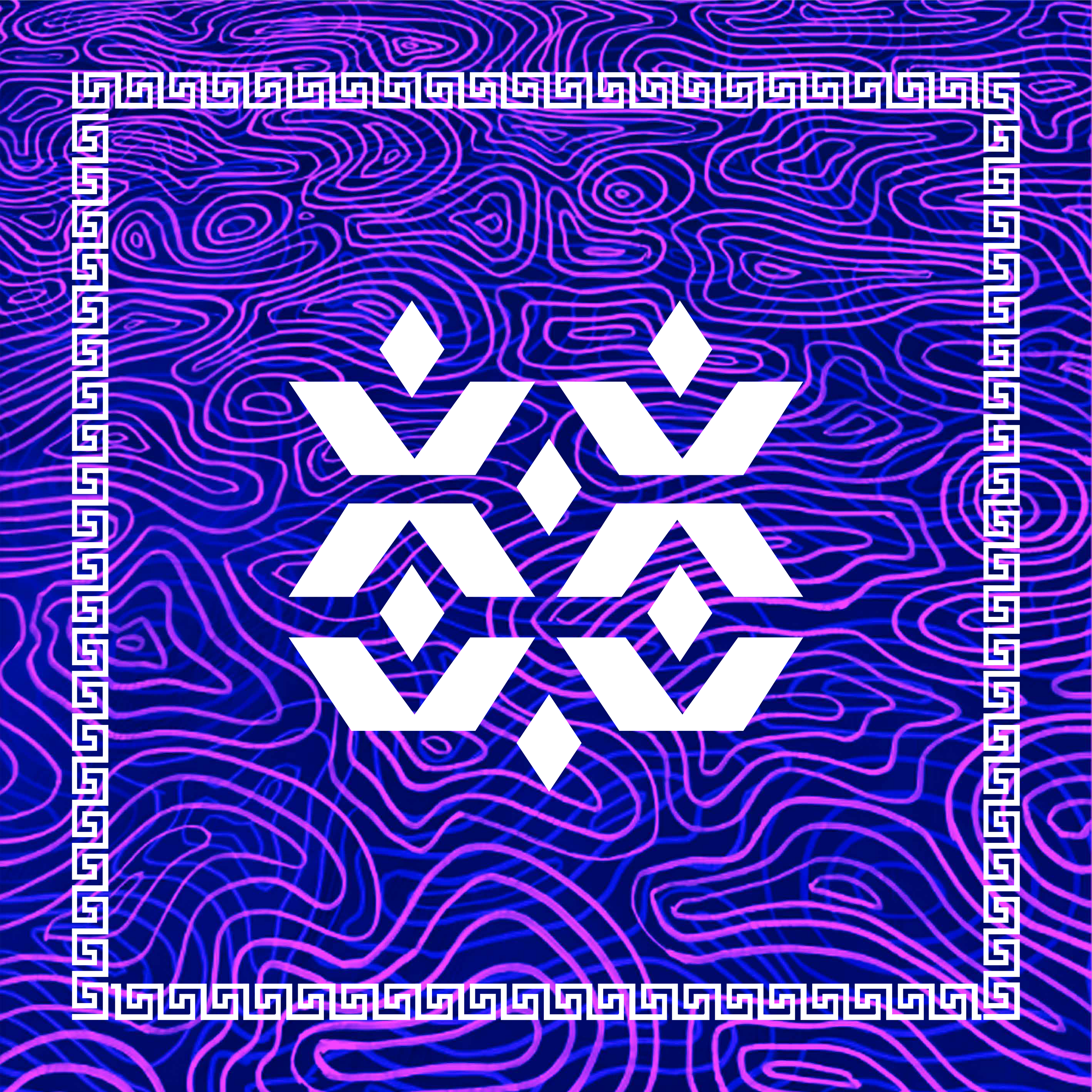 Firue Su Yolu Motifli Fular